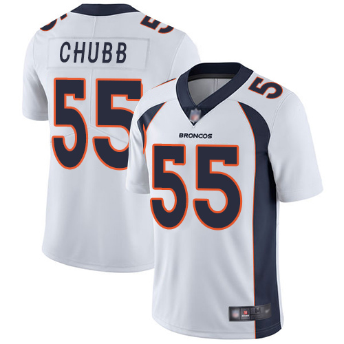 Men Denver Broncos #55 Bradley Chubb White Vapor Untouchable Limited Player Football NFL Jersey->denver broncos->NFL Jersey